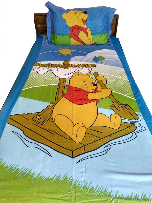 vghome 180 TC Cotton Single Cartoon Bedsheet(Pack of 1, Multicolor)
