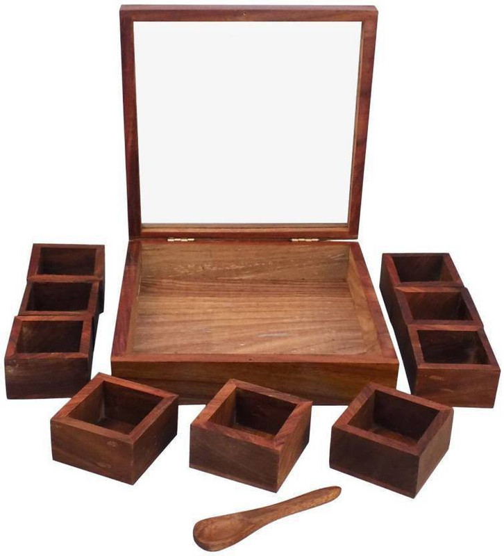 ikashan Empty Cutlery Box Drawer Case(brown  Holds 50)
