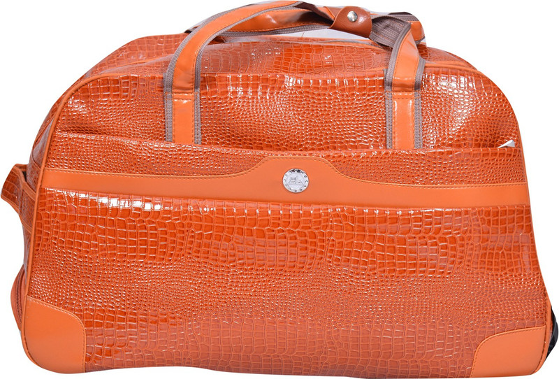 pragee 18 inch/45 cm (Expandable) exclusive stylish pu leather duffle bag Travel Duffel Bag(Brown)
