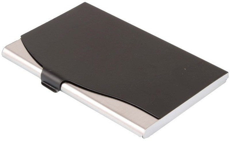 ihomes AV Enterprises RFID ATM / Visiting /Credit Card Holder,PAN/ Business Card Case Holder, ID Card Holder FOR MEN WOMEN, Best Corporate gift Christmas gift New Year gift Valentine gift , Friendship Day Card Holder, (Pack of 1) 6 Card Holder(Set of 1, Black, Silver)