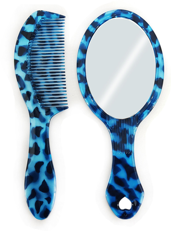 kabello Hair Comb with Beauty Compact Mirror (Set Of 2 Pcs)