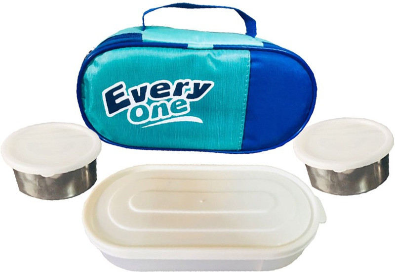 Kuber Industries Lunch Box 3 Container with Handle Set of 1 Piece 3 Containers Lunch Box(1300 ml)