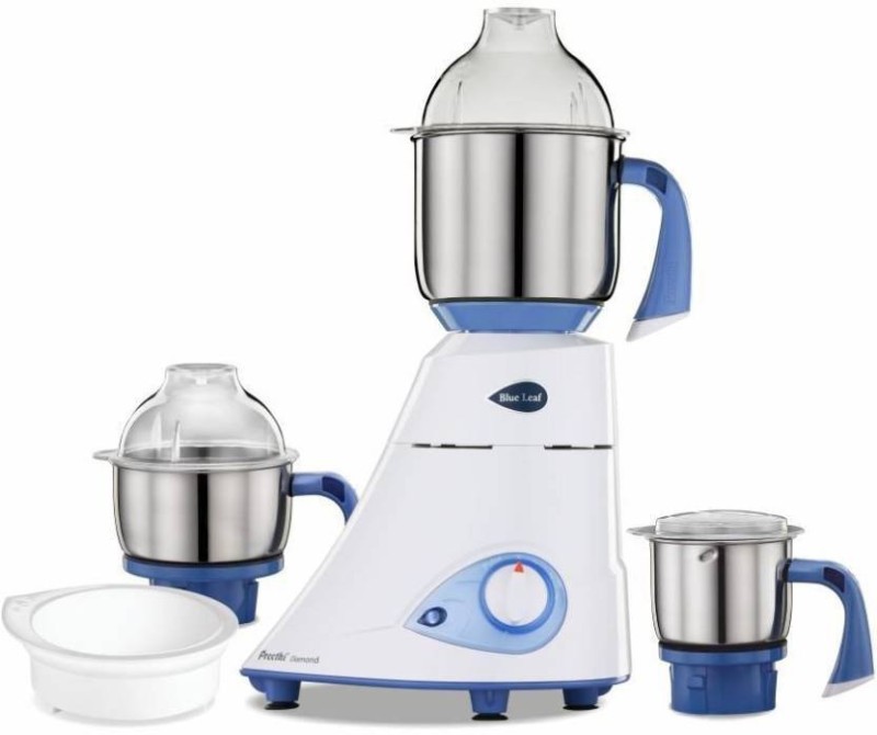 Preethi MG 214/002 750 W Mixer Grinder(White, Blue, 3 Jars)