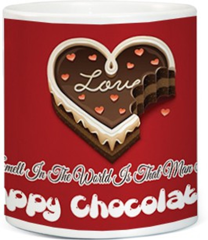 mugshug cake style printed chocolate printed Ceramic Mug(350 ml)