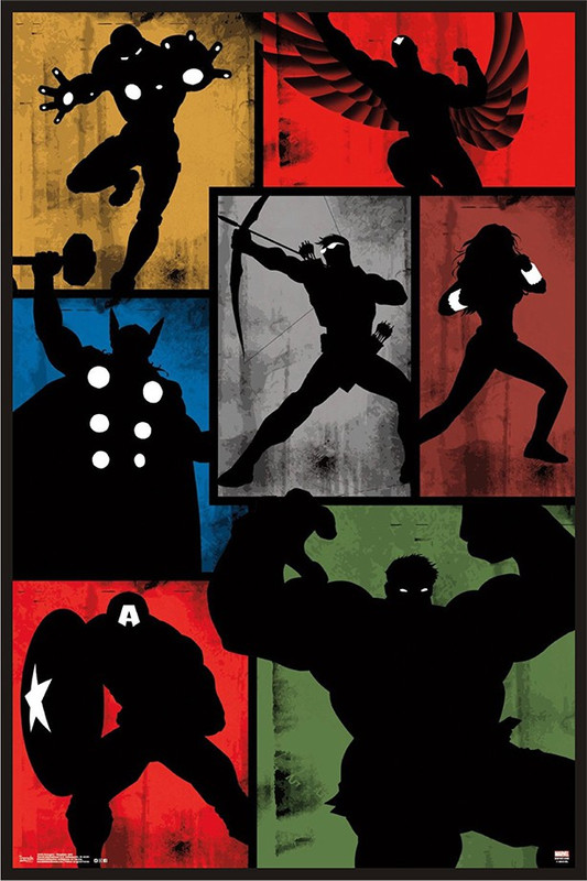 Avengers Superheroes Minimalist 12 Inches X 18 Inches 300 Gsm Paper Print Poster Photographic Paper(18 inch X 12 inch, rolled)