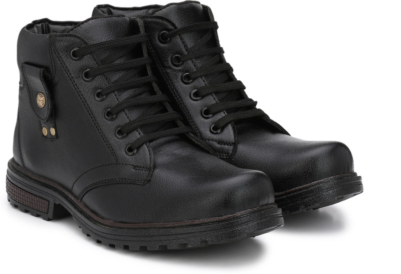 shoe house Boots For Men(Black)