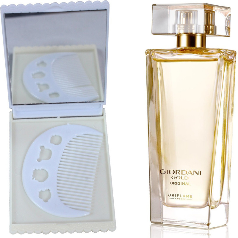Oriflame Sweden Giordani Gold Original Eau de Parfum 50ml (32150) With Comb & Mirror Set(Set of 3)