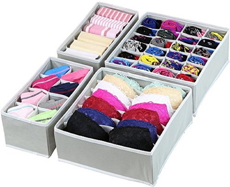 houzie Lingerie Storage Case(Bra and Panty, Pack of 4)
