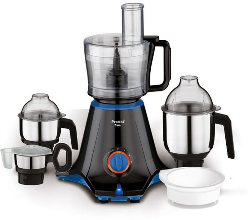 Preethi MG227 750 W Juicer Mixer Grinder(Black, 4 Jars)