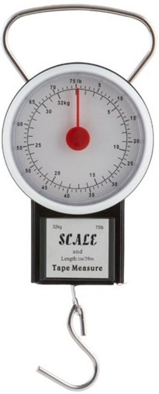 MAYUMI TRAVEL SUITCASE BAGGAGE LUGGAGE SCALE WITH TAPE MEASURE 32KG Weighing Scale(Black)