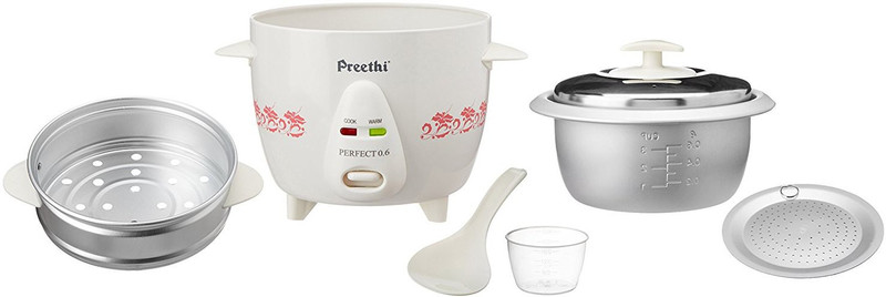 Preethi Perfect RC 308 Electric Rice Cooker(0.6 L, White)