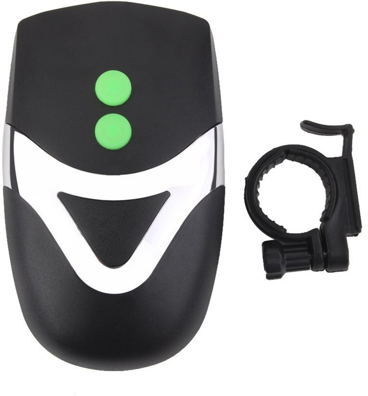 FurMito Bicycle Horn with 3 Mode 3 LED Front Light(Black)