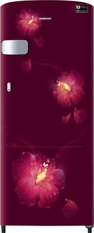 Samsung 230 L Direct Cool Single Door 3 Star Refrigerator(Rose Mallow Plum, RR24M2Y2ZR3/NL)
