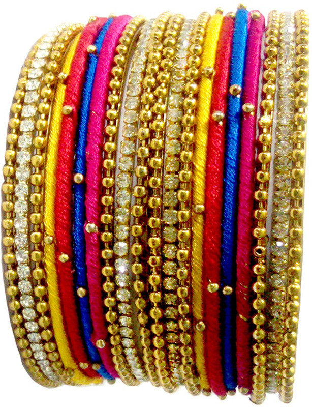 blue jays hub Metal Beads Gold-plated Bangle Set(Pack of 20)