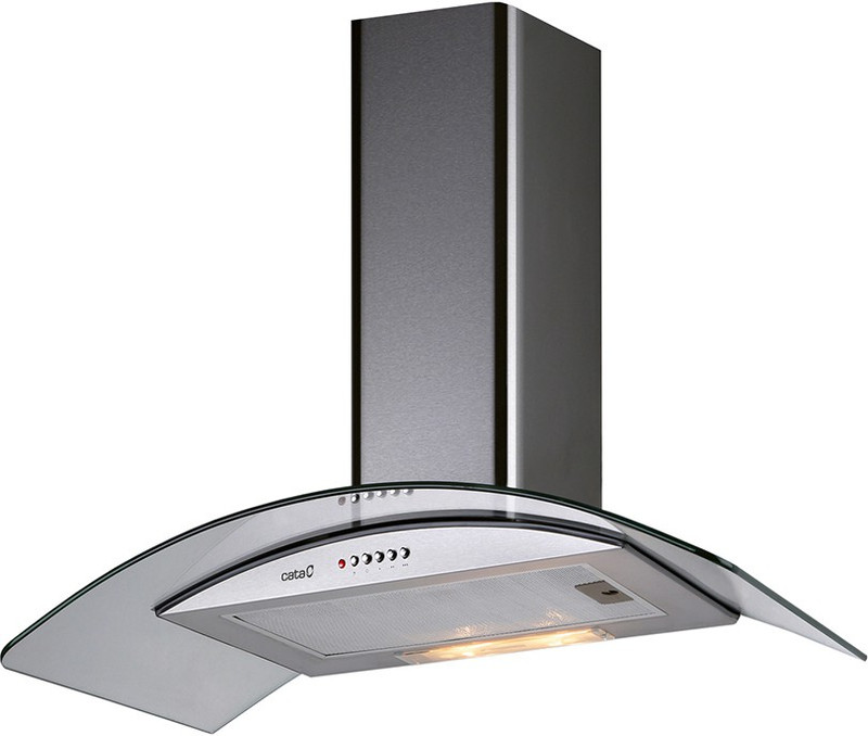 Cata Isla Curve C Glass ( with free cuttlery set from giftipedia) Ceiling Mounted Chimney(Stainless Steel 1115 CMH)