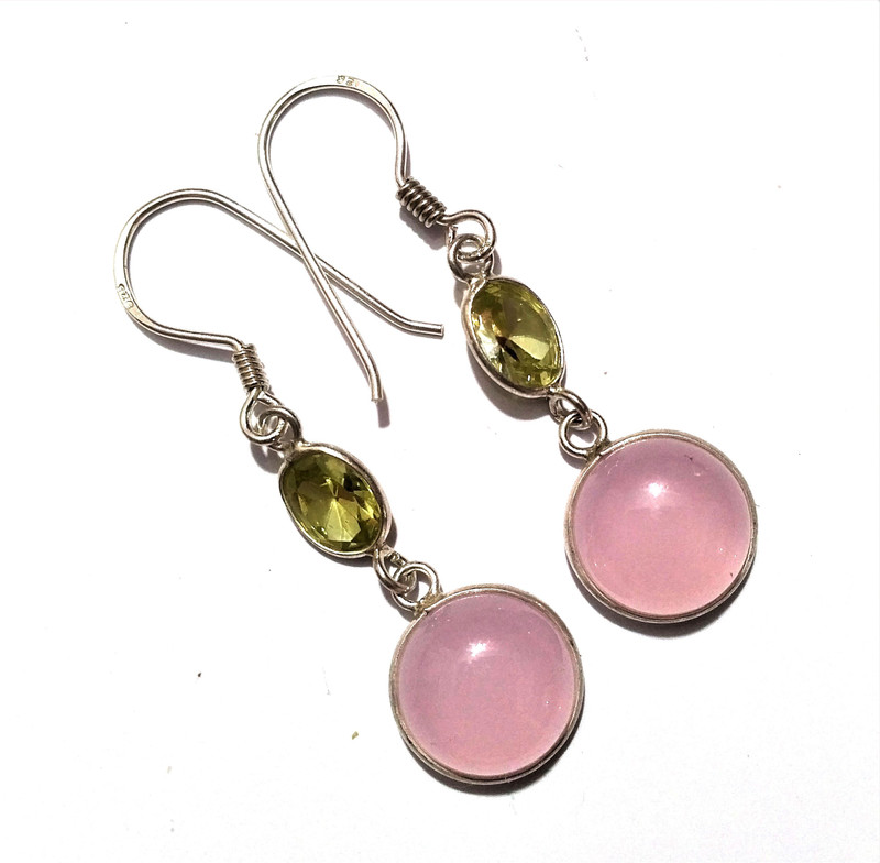 regalia royals EARBAYRQ001 Quartz, Zircon Sterling Silver Drops & Danglers
