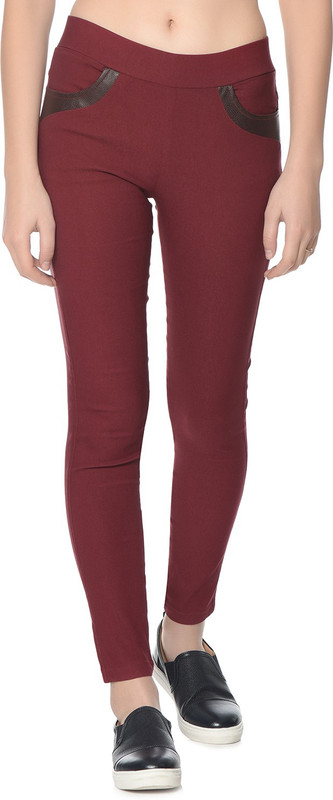 HRIKSHIKA FASHION Maroon Jegging(Solid) HRIKSHIKA FASHION Maroon Jegging(Solid)