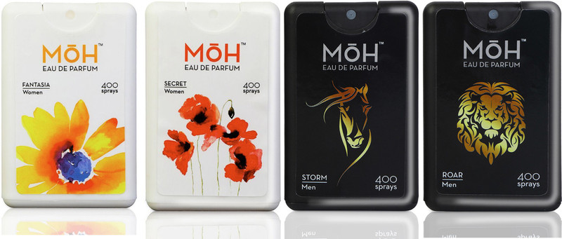 moh Men & Women Pocket Perfume 18 ml 400 Sprays (Pack Of 4) SR /SF Eau de Parfum  -  18 ml(For Men & Women)
