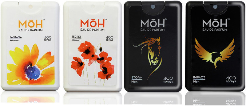moh Men & Women Pocket Perfume 18 ml 400 Sprays (Pack Of 4) SI/SF Eau de Parfum  -  18 ml(For Men & Women)