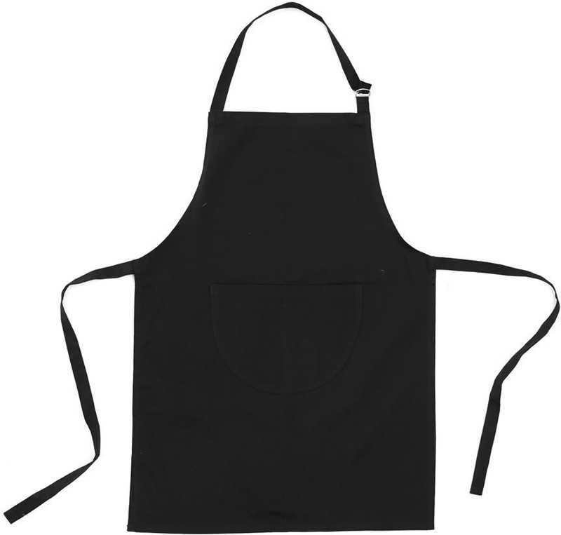 indigo home Cotton Apron - Free Size(Black, Single Piece)