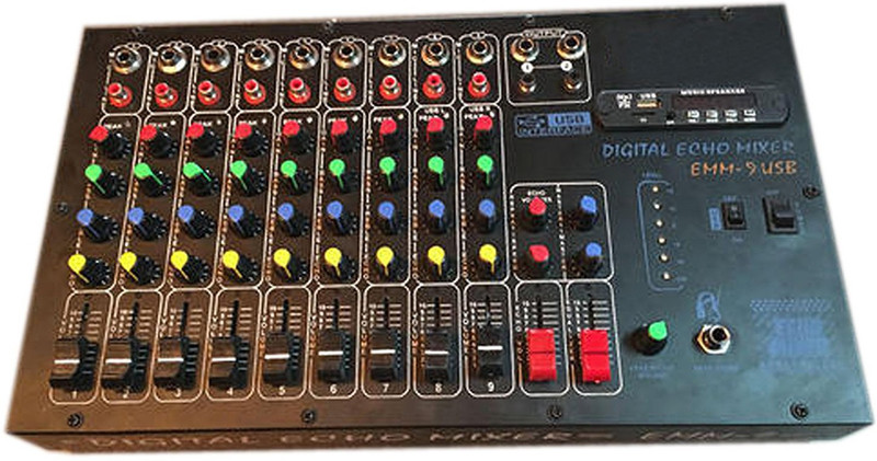 VRCT 9 Channel Stereo Sound Mixing Console With Echo Wired DJ Controller Wired DJ Controller