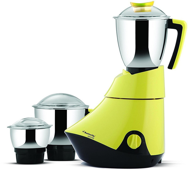Butterfly SPLENDID 750 W Mixer Grinder(Yellow, 3 Jars)