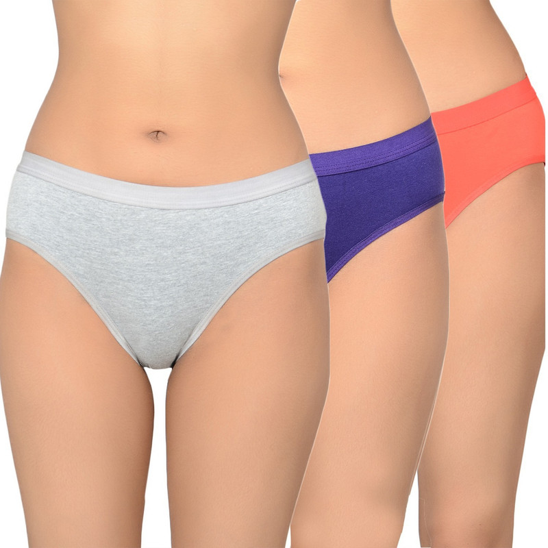 WOMS Women Hipster Multicolor Panty(Pack of 3)