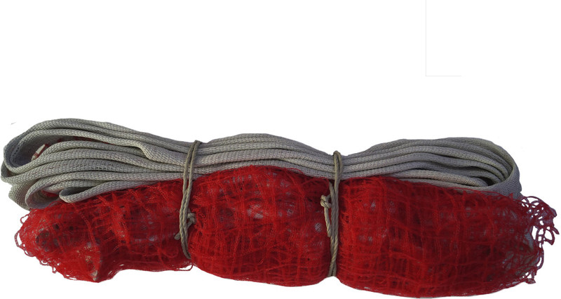 WINART All Nylon Sameer Four Side Tape Badminton Net(Red)