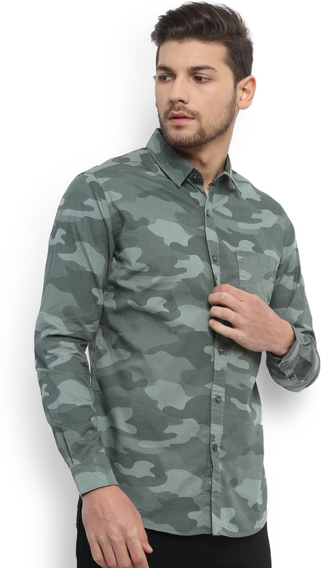 Highlander Men Military Camouflage Casual Multicolor Shirt