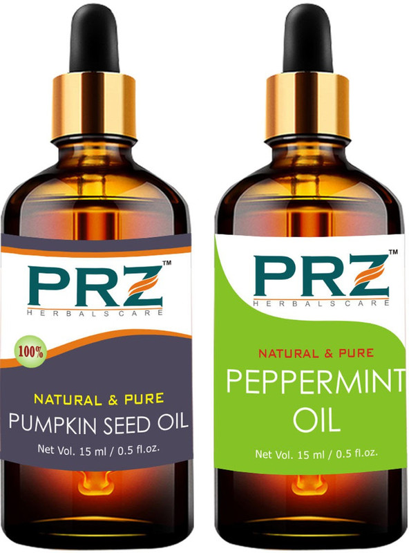 PRZ Combo of Pumpkin Seed Carrier oil & Peppermint Oil (Each 15ml )(15 ml)