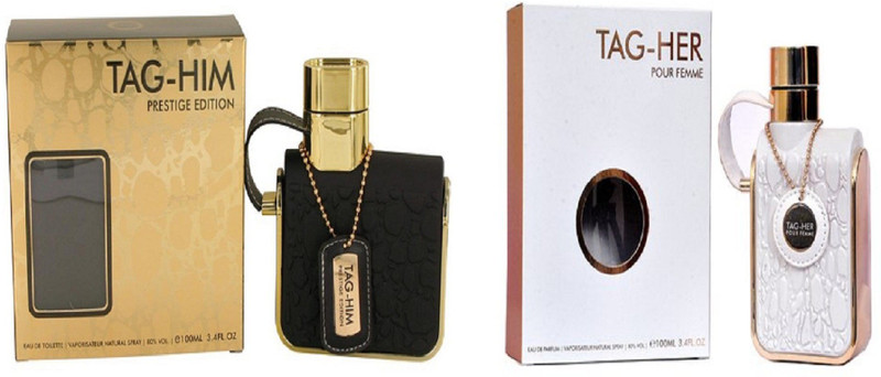 armaf perfume Armaf Tag Him Prestige Edition Perfume For Men EDT 100 ml & Armaf Tag Her Eau De Parfum Spray for women 3. 4 oz. Eau de Toilette  -  100 ml(For Men & Women)
