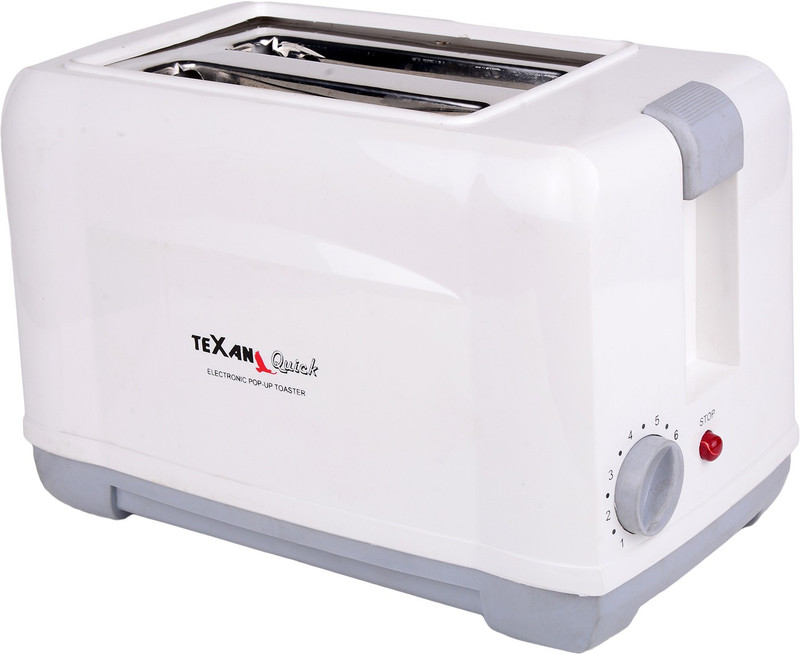 Texan TT-77 750 W Pop Up Toaster(White)