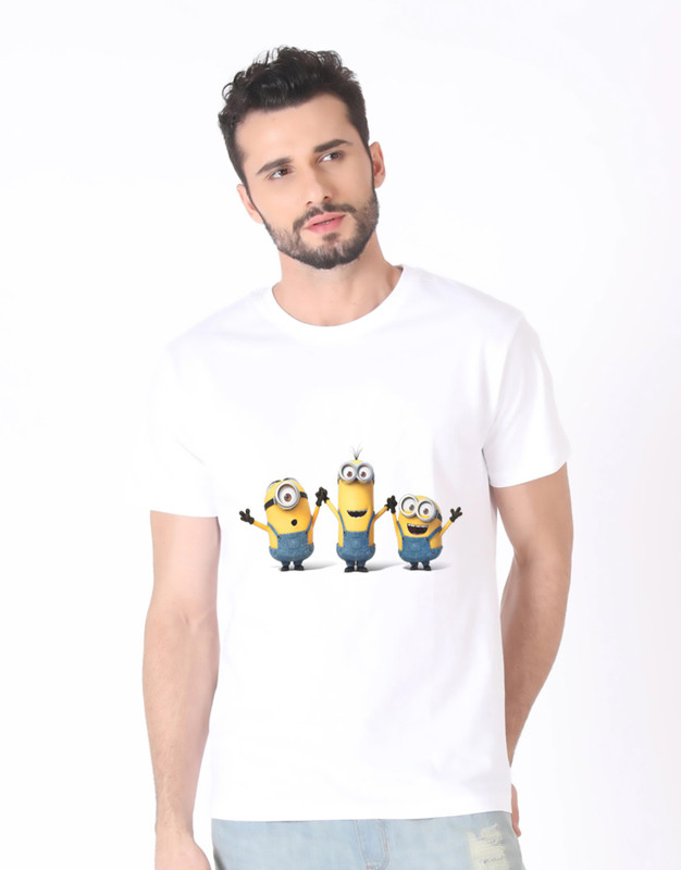 woody walker Printed Men Round Neck White T-Shirt