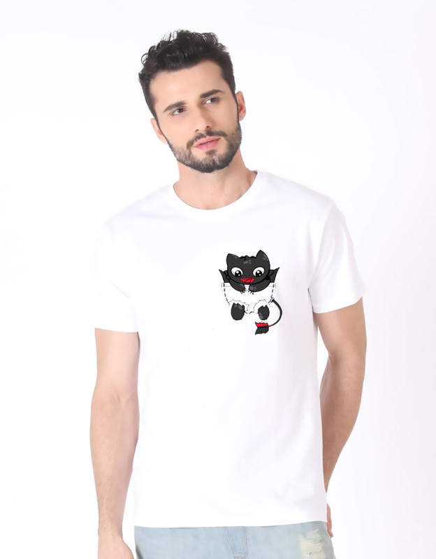 woody walker Printed Men Round Neck White T-Shirt