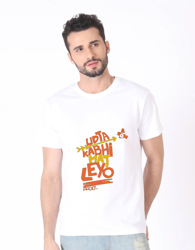 woody walker Printed Men Round Neck White T-Shirt