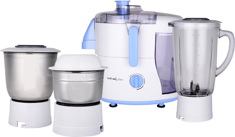 Texan TJMG-22 500 W Juicer Mixer Grinder(White, 2 Jars)