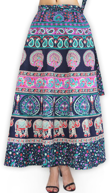 fabcolors Printed Women Wrap Around Multicolor Skirt
