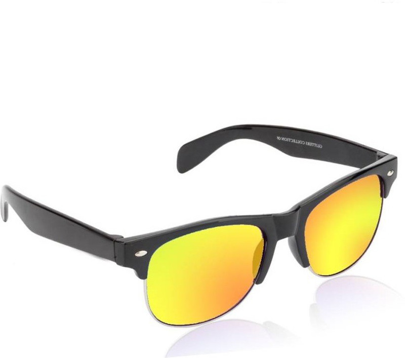Eyeshot Clubmaster Sunglasses(Yellow, Red)