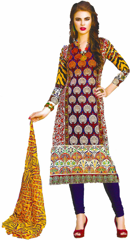 rupakshara Cotton Blend Printed Salwar Suit Material(Unstitched)