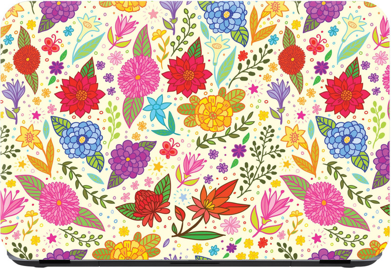 Flipkart SmartBuy Small Floral patterns_2 Premium LG Vinyl (matte) Laptop Decal 15.6