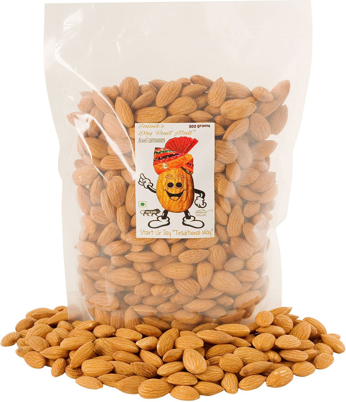Sainik's Dry Fruit Mall Premium Quality Big Size California Almonds \ Moti Amercian Badam Almonds(500 g)