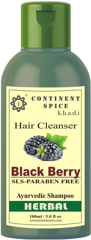 Continent Spice Khadi Blackberry Herbal Hair Cleanser- (SLS & Paraben Free) CS682005(100 ml)