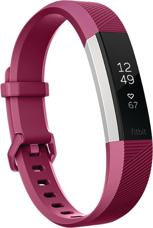 FITBIT Alta HR(Plum Strap, Size : Large)