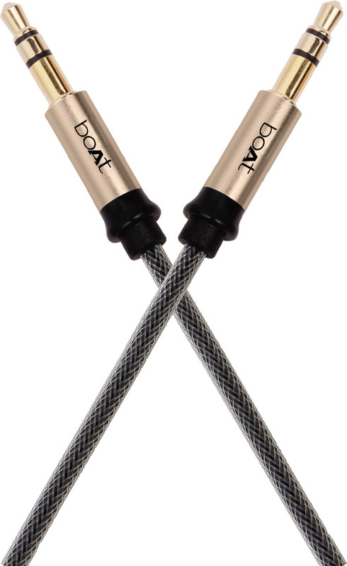 boAt Indestructible Metallic AUX Cable(Metallic Gold)