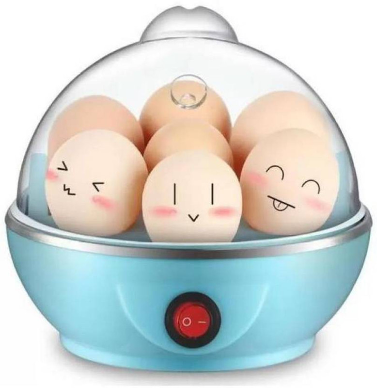 Hari Om Electric Boiler Steamer harieggboiler-2 Egg Cooker(Blue, 7 Eggs)