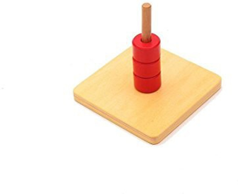 pinkmontessori Montessori Discs On Vertical Dowel(Multicolor)