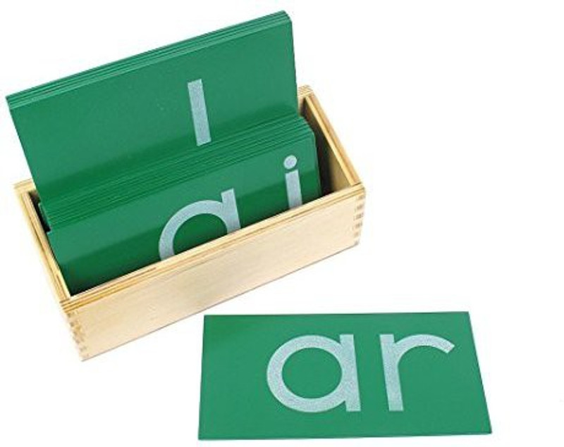 pinkmontessori Montessori Sandpaper Double Letters, Print, With Box By(Multicolor)
