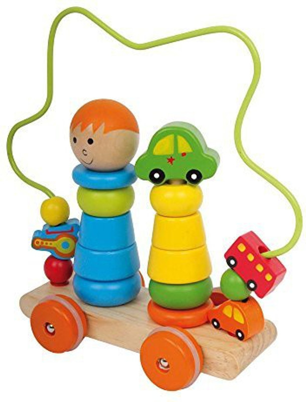 small foot baby Legler Motor Activity Loop Car Preschool Learning Toy(Multicolor)