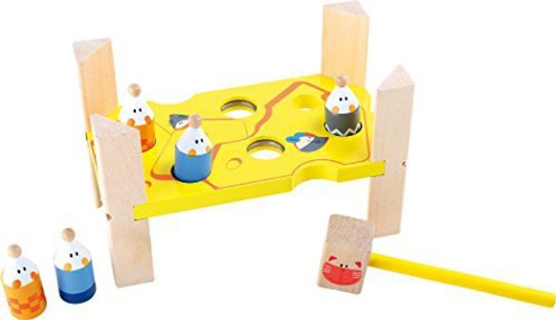small foot baby Cat & Mouse Peg And Hammer Game(Multicolor)