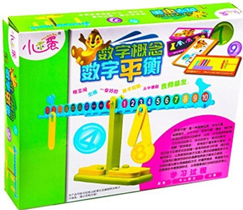 meistore Number Balance Scale Children'S Mathematics Learning Aids Table Games(Multicolor)
